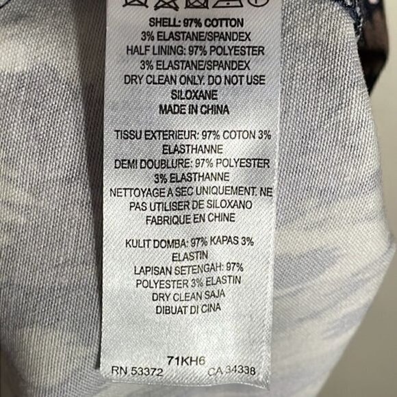 French Connection Pendragon Cap Sleeve Dress Navy Blue Slate Gray Mini Sz 2 - Picture 12 of 13